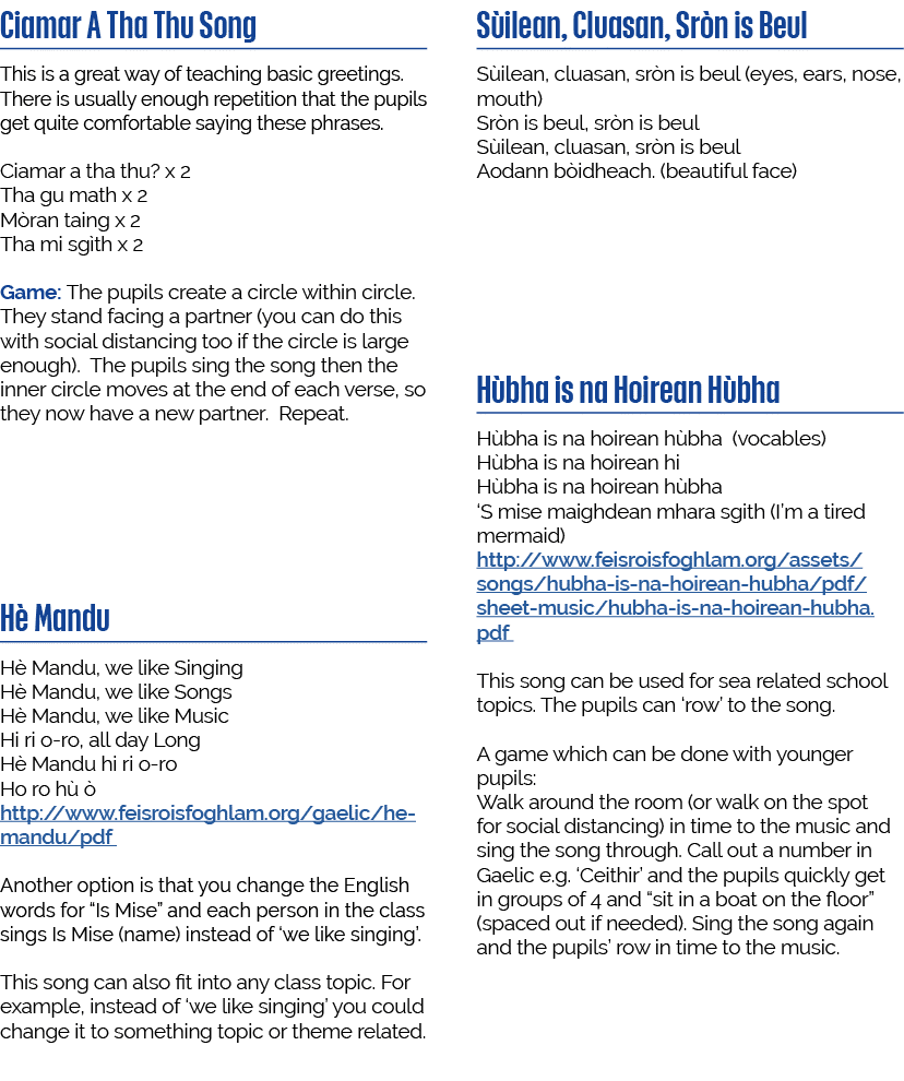Ciamar A Tha Thu Song This is a great way of teaching basic greetings  There is usually enough repetition that the pu   