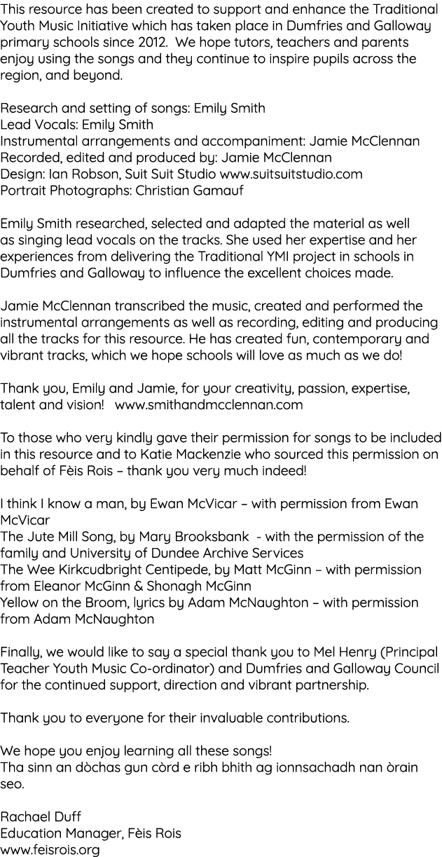 This resource has been created to support and enhance the Traditional Youth Music Initiative which has taken place in   